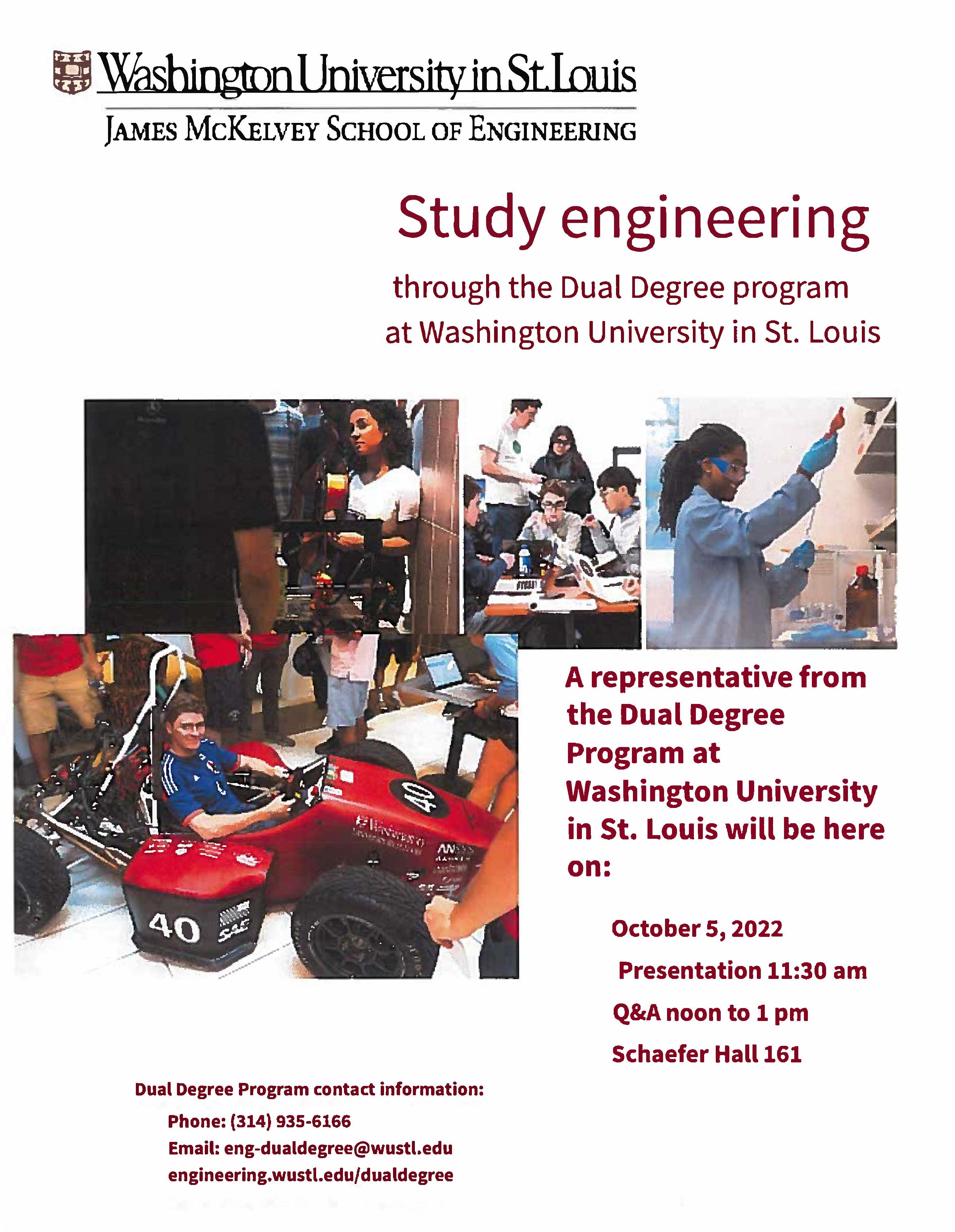 Engineering Dual Degree Program Presentation Oct 5 St. Marys